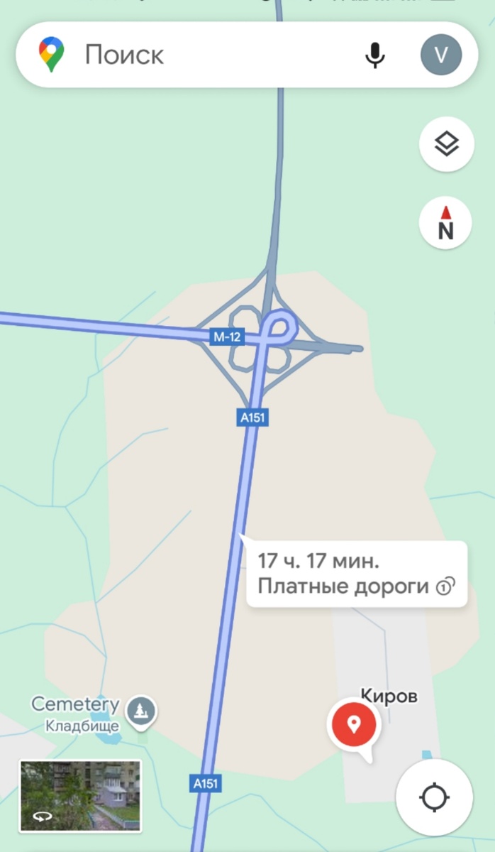 Развязка для заезда на М-12.