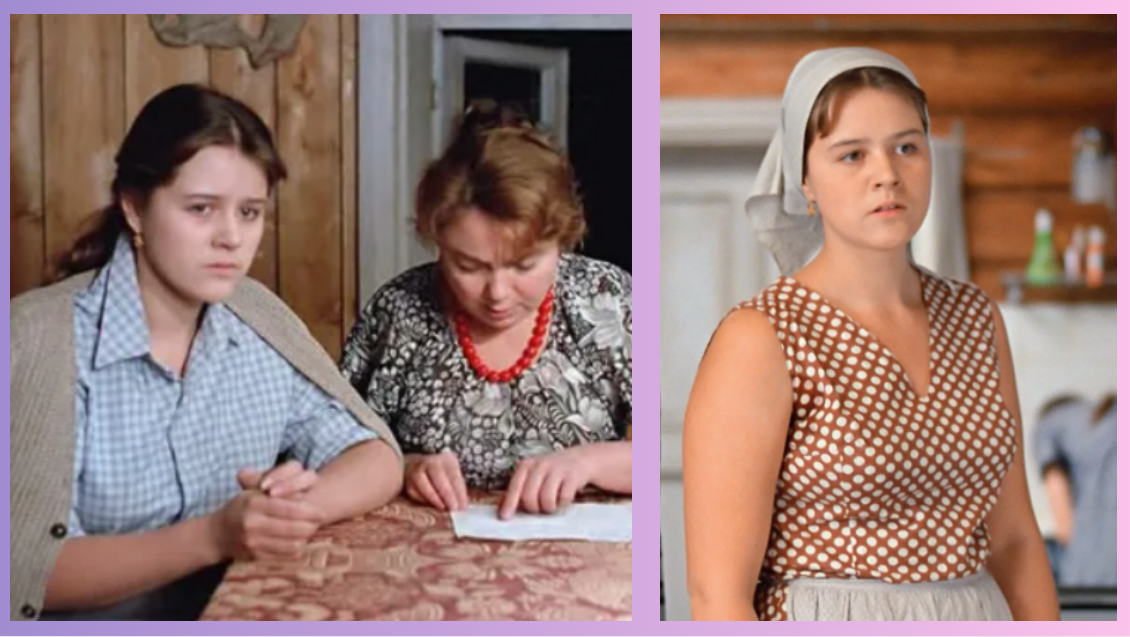 Актриса в фильме "Любовь и голуби"/ скриншоты 