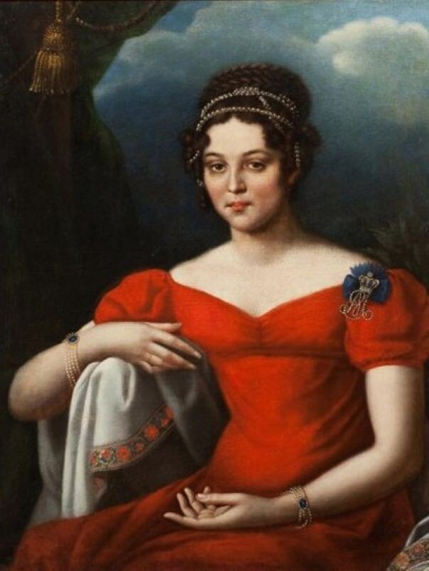 Портрет Аграфены Федоровны Закревской, урожденной графини Толстой. Худ. Сергиев И.