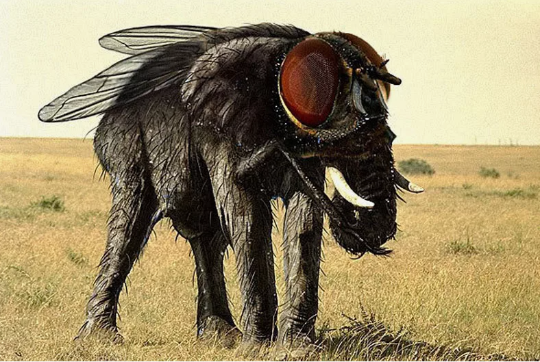 Вот так муха превращается... превращается...