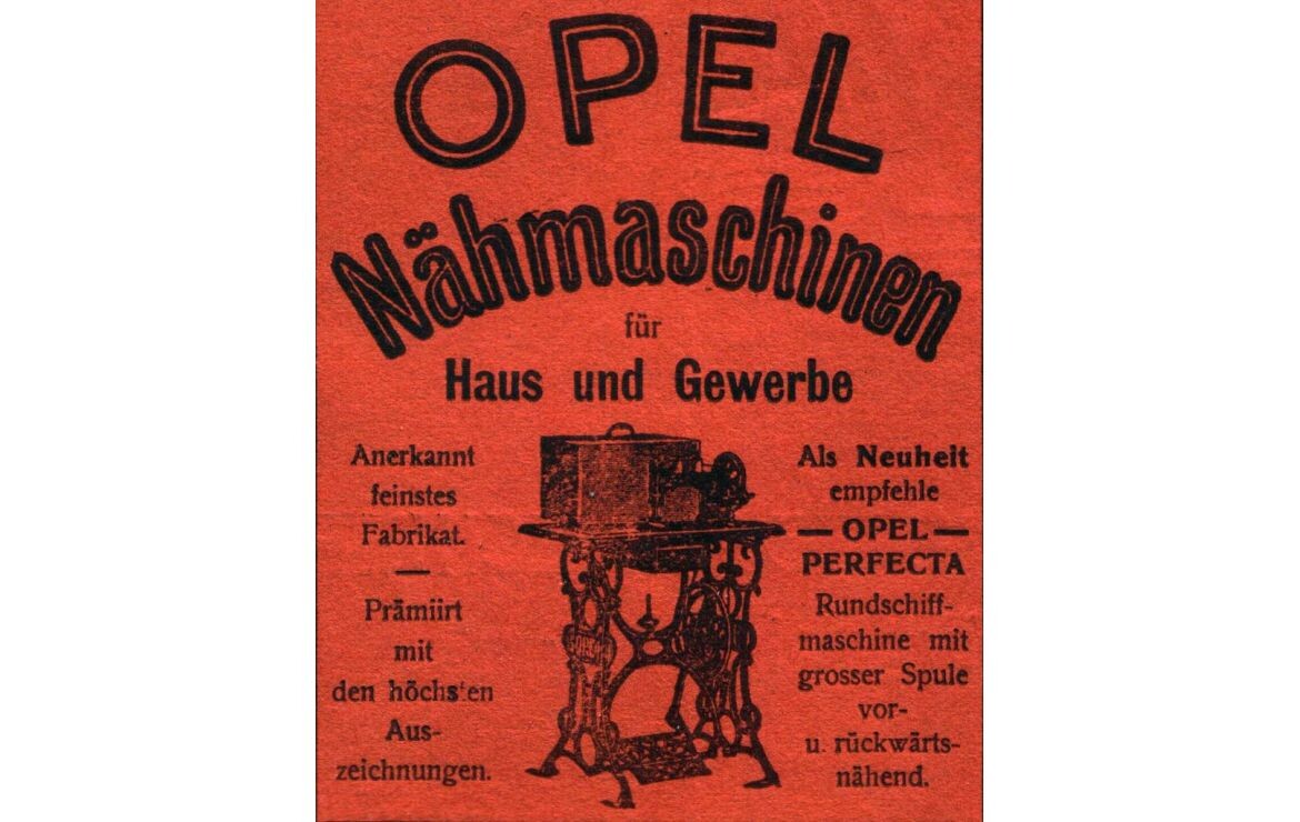 Реклама тех самых швейных машинок Opel