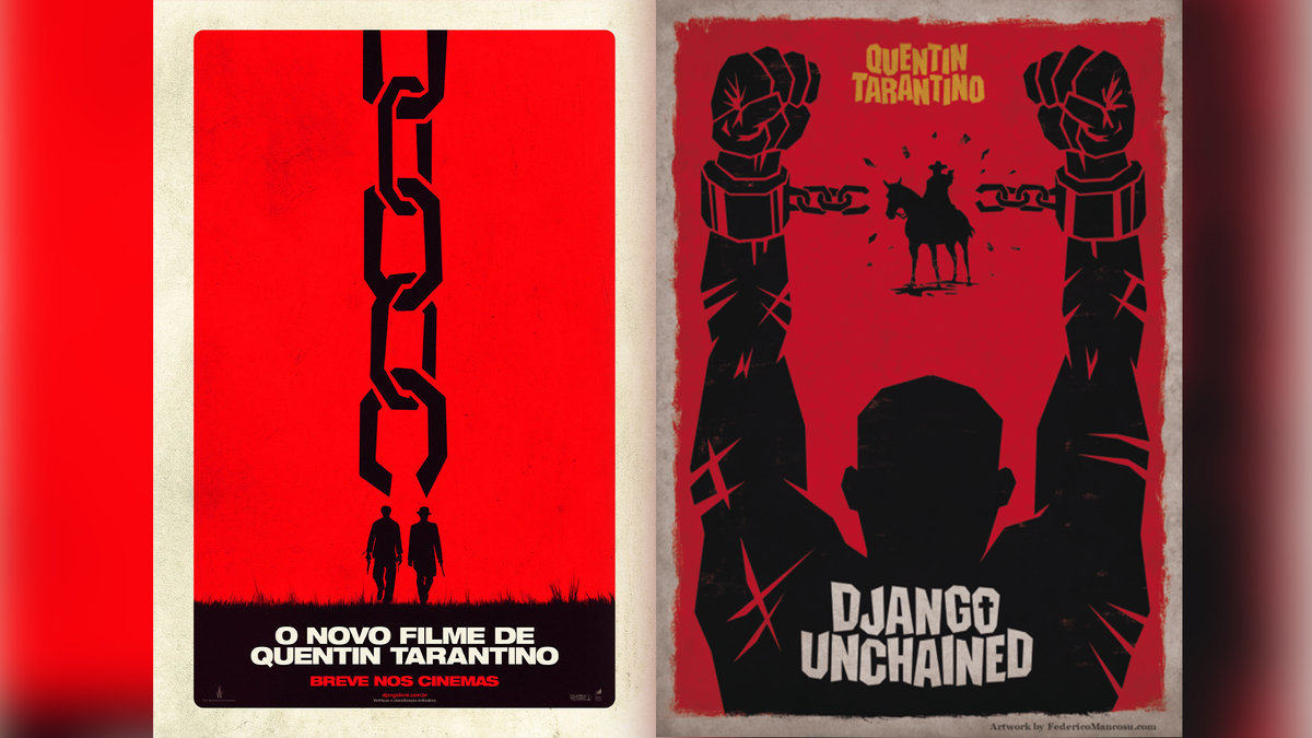 Слева постер для фильма, справа постер Федерико Манкосу.