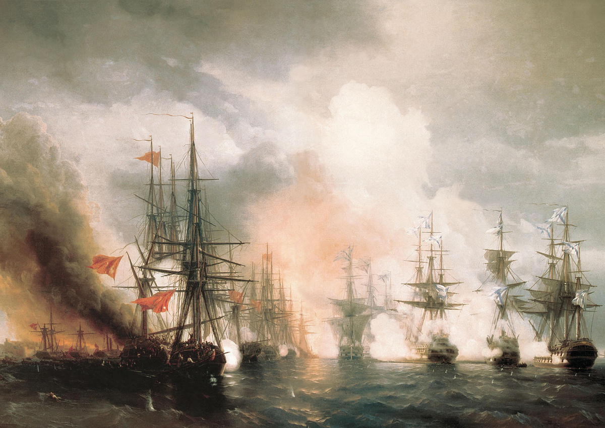 Синопский бой. Иван Айвазовский, Военно - морской музей им. Петра I