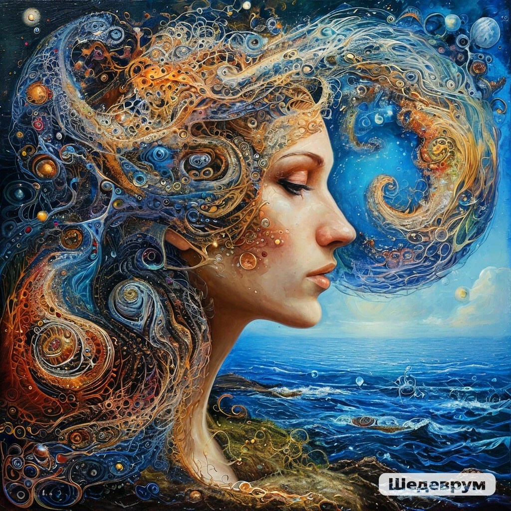 Так Шедеврум видит поток сознания. Неплохо выглядит.