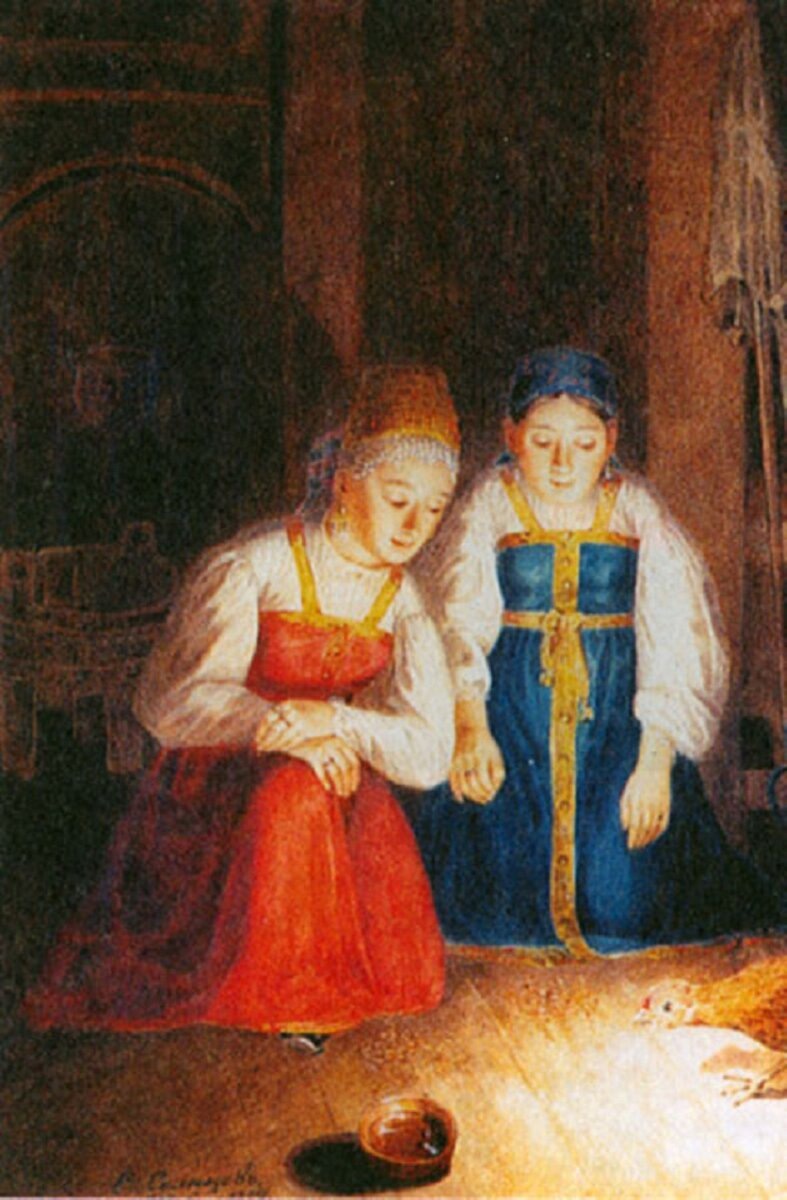 Е. Г. Солнцев. Гадание. 1844