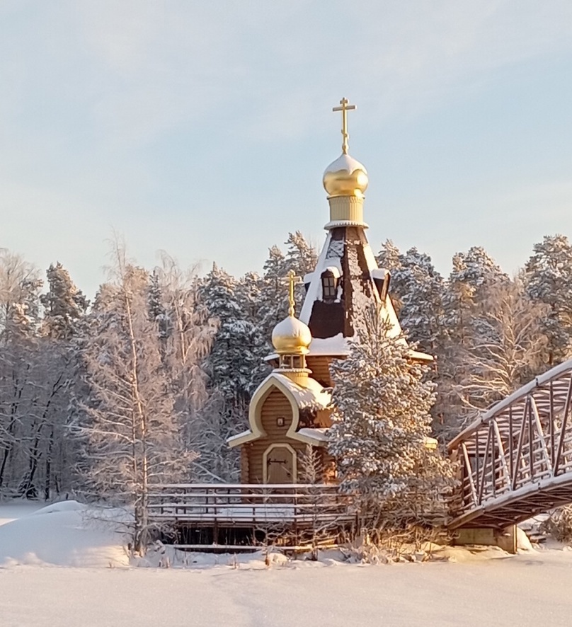 Часовня Андрея Первозванного на Вуоксе зима