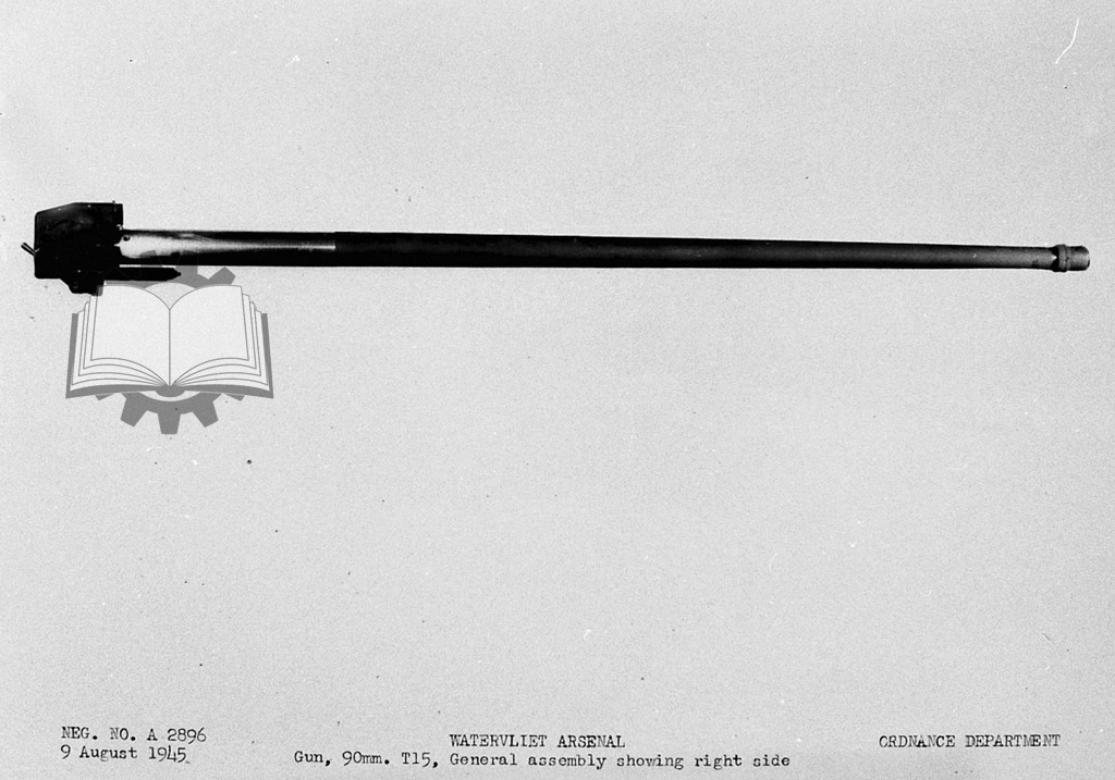 90-мм орудие T7, которое ставилось в Heavy Tank T26E1.