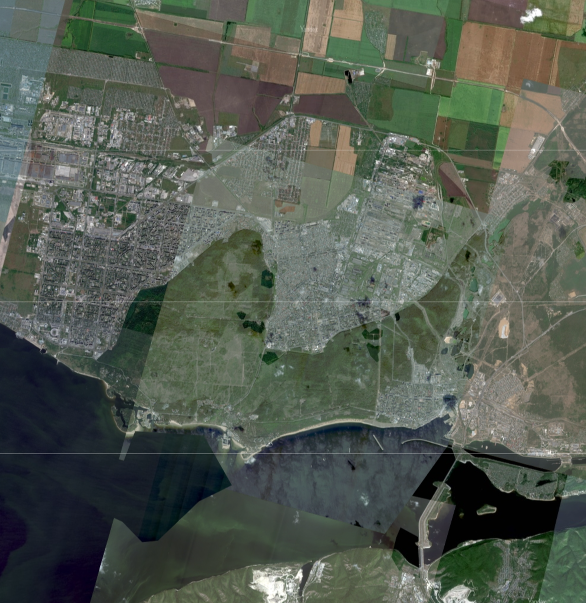 Вид на Тольятти со спутниковой карты