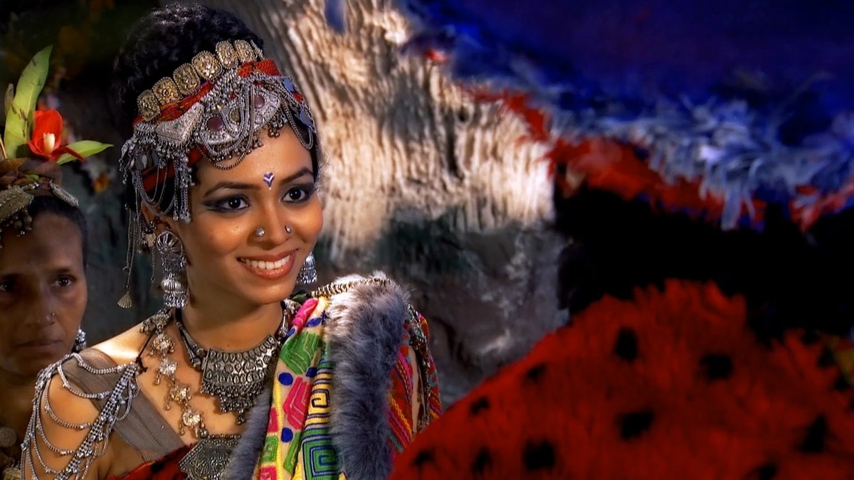 Кадр из кино сериала МАХАБХАРАТА. Хадимба Деви на своей свадьбе. 