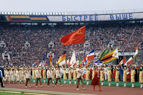    Торжественное открытие XXII летних Олимпийских игр на стадионе имени Ленина, 1980 год / Владимир Савостьянов/ТАСС