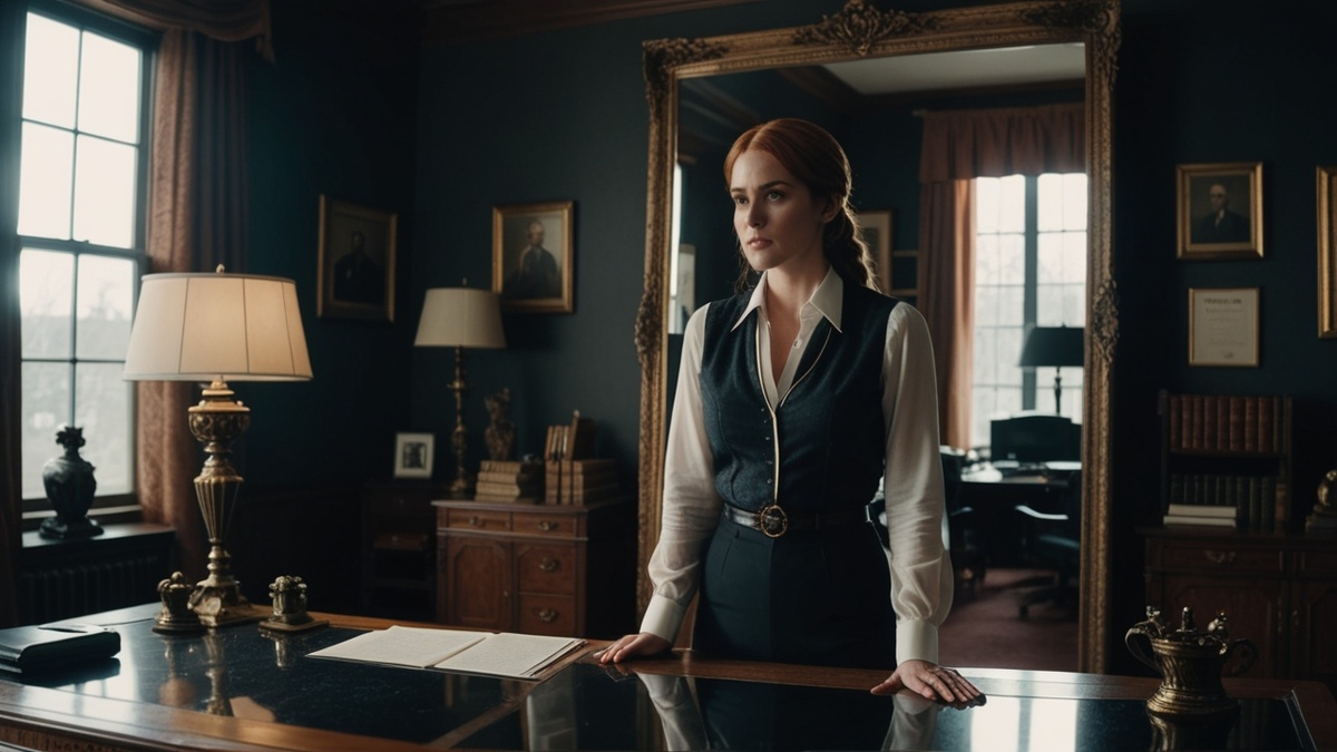 Анна стояла перед зеркалом в своём крошечном кабинете