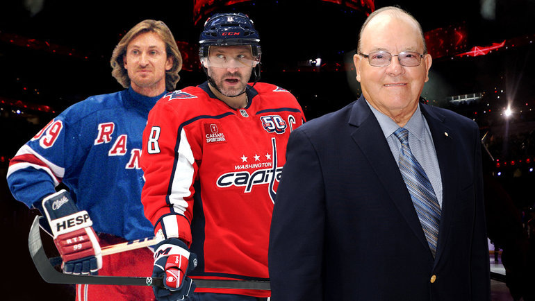    Уэйн Гретцки, Александр Овечкин и Скотти Боумен.«СЭ» Getty Images