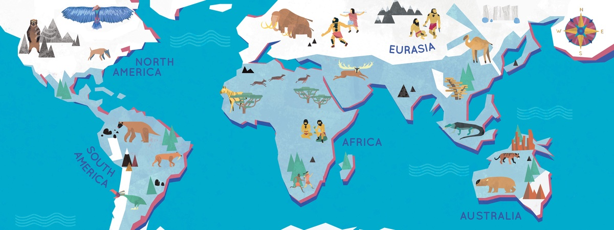 Земля 20 000 лет назад: карта ледникового периода.