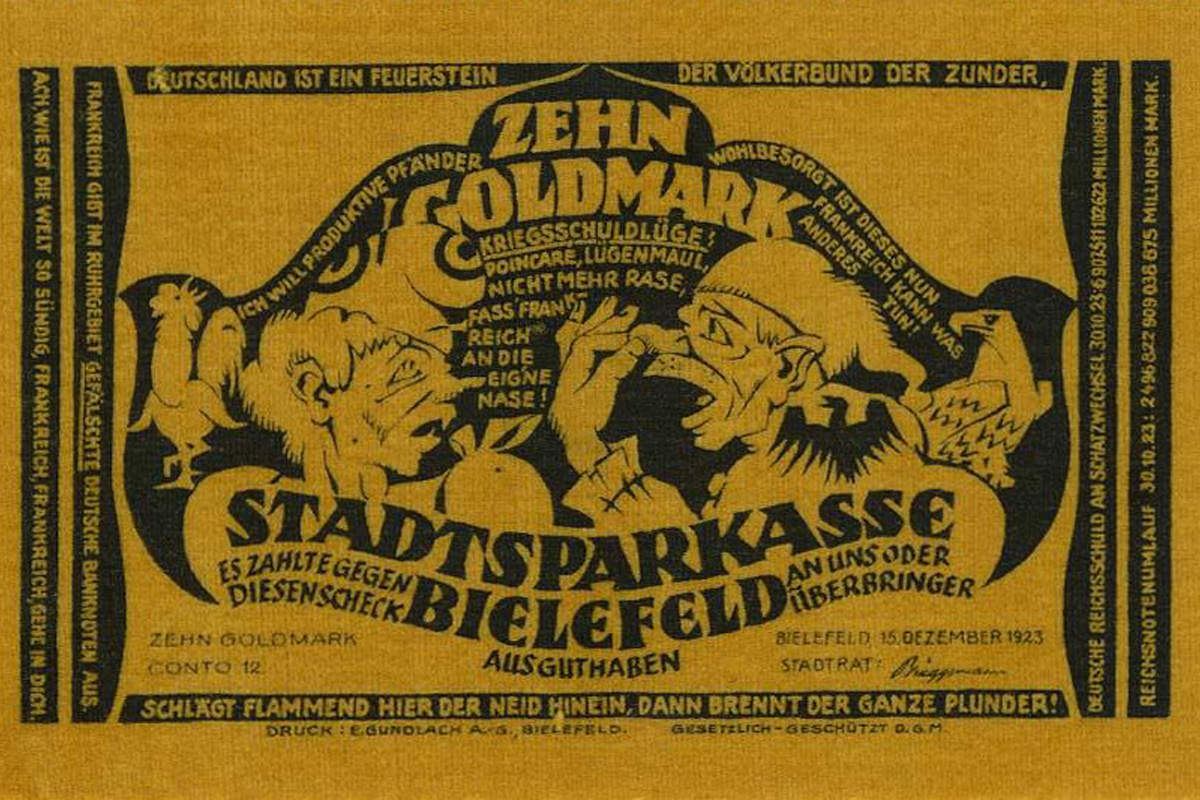 Билефельд. 10 золототых марок, 1923 год