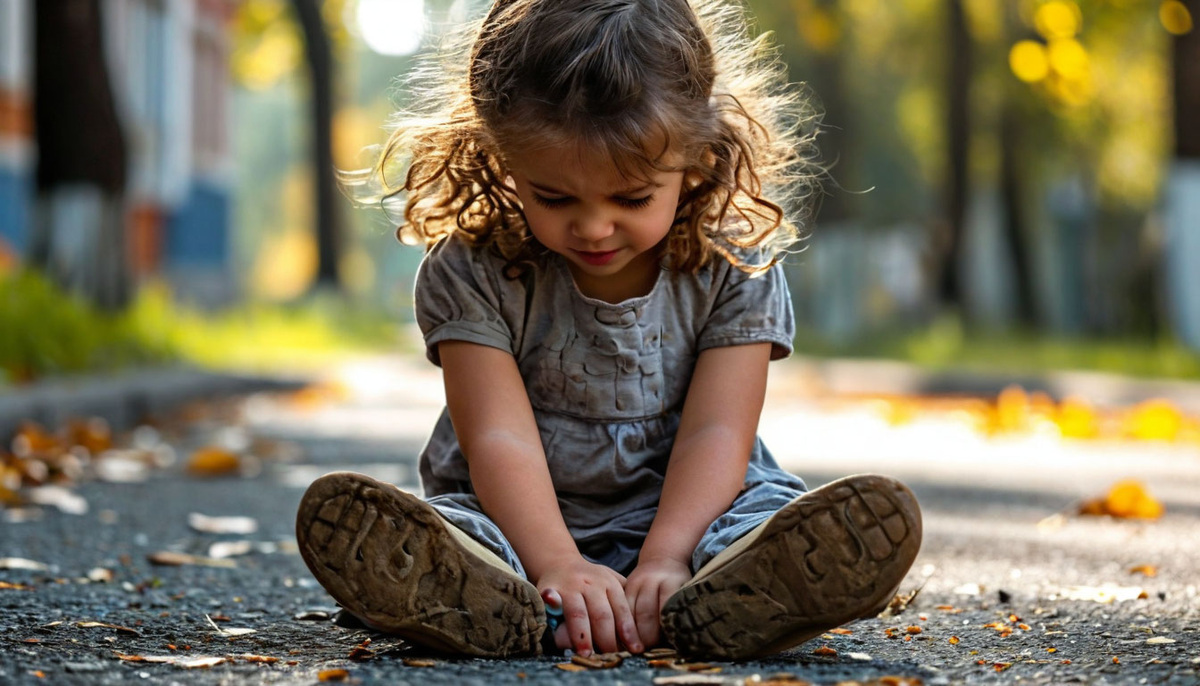 девочке больно