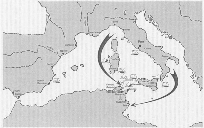 Возвращение Магона и Ганнибала в Африку
