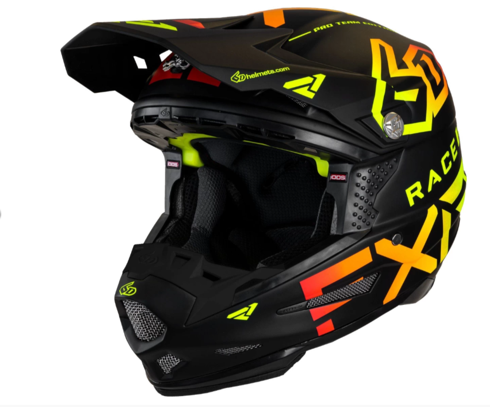 Мотошлем FXR 6D ATR-2 RACE DIV 21 Black/Inferno