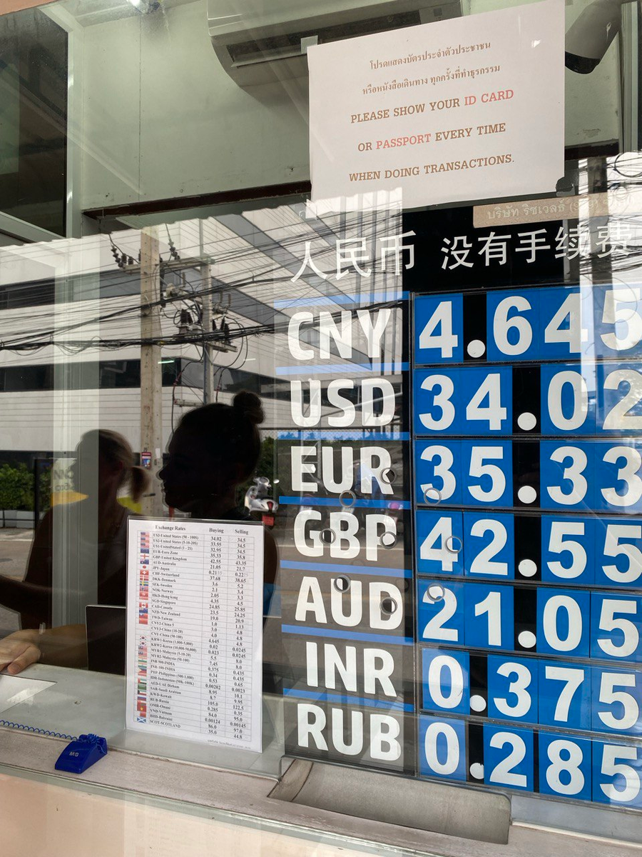 Обменник недалеко от нашего отеля.