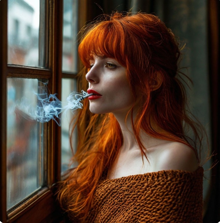 Изображение: нейросеть. Как точно она создала образ по моему запросу, я представляла Изабель именно такой.