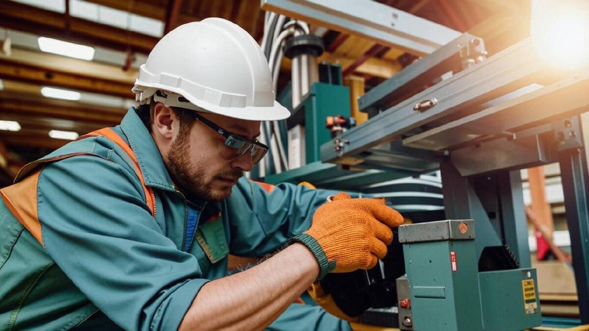 Рабочий монтажник на стройке, занимающийся установкой слаботочных систем.
Рабочий монтажник на стройке, занимающийся установкой слаботочных систем.
