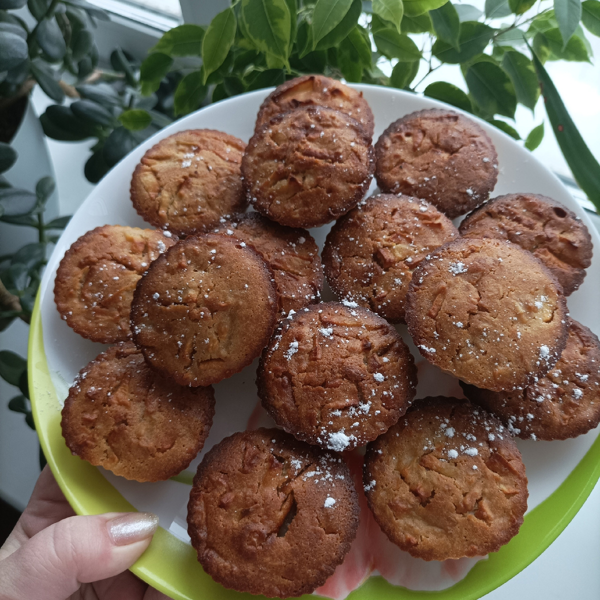 Мое домашнее производство. Овсянно-яблочные кексы.