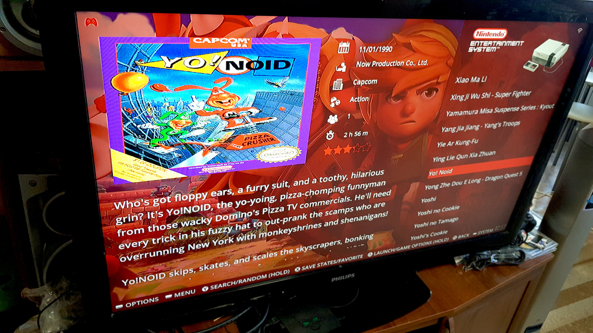 В Yo-noid я играю не только на Dendy, но и на andriod TV приставке. Это удобно.