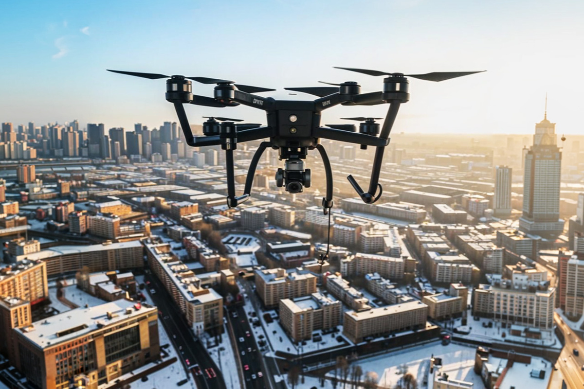 Губернаторы регионов РФ сообщили о последствиях ночного налета украинских БПЛА.  Фото: Изображение сгенерировано нейросетью Kandinsky 3.1