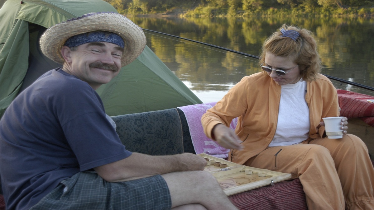 Сан Саныч на своём первом плоту