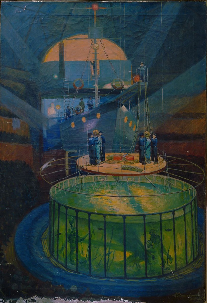 Картина А.Н. Семенова "Люди морского дня", 1935 г., фото: отсюда https://t.me/circusmuseum