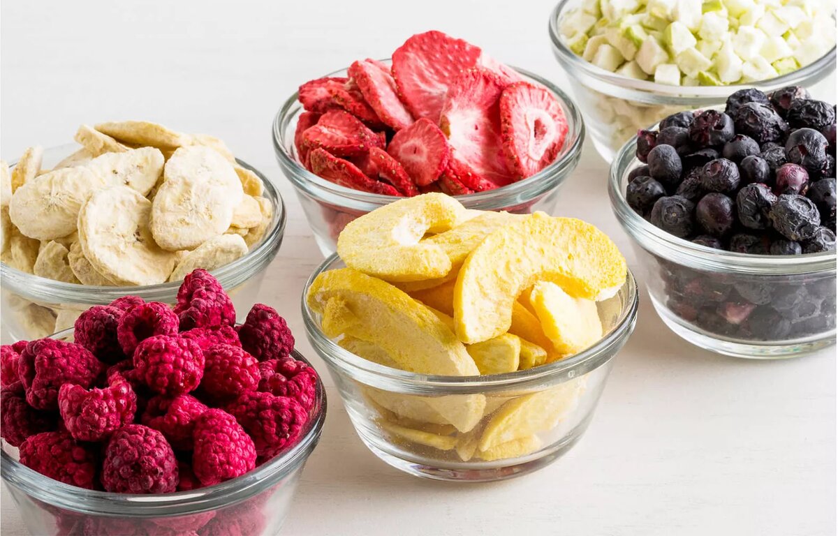 Сублемированные ягоды и фрукты