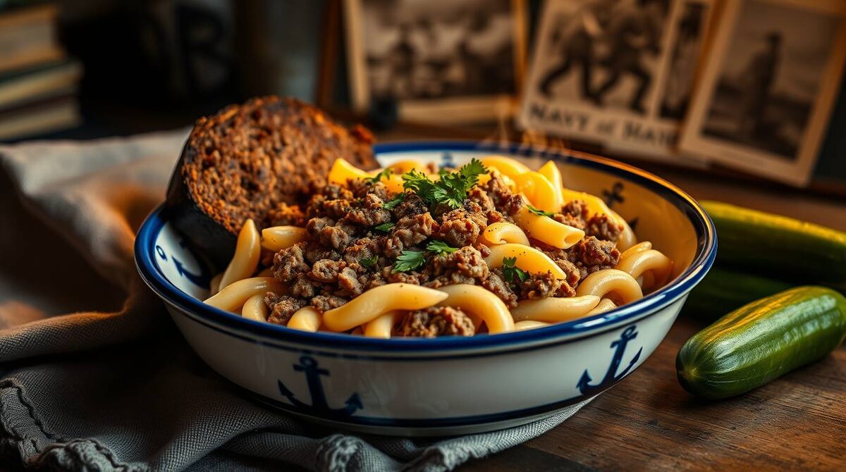 "На флоте знают толк в сытной еде: классическая подача макарон по-флотски" 🍴