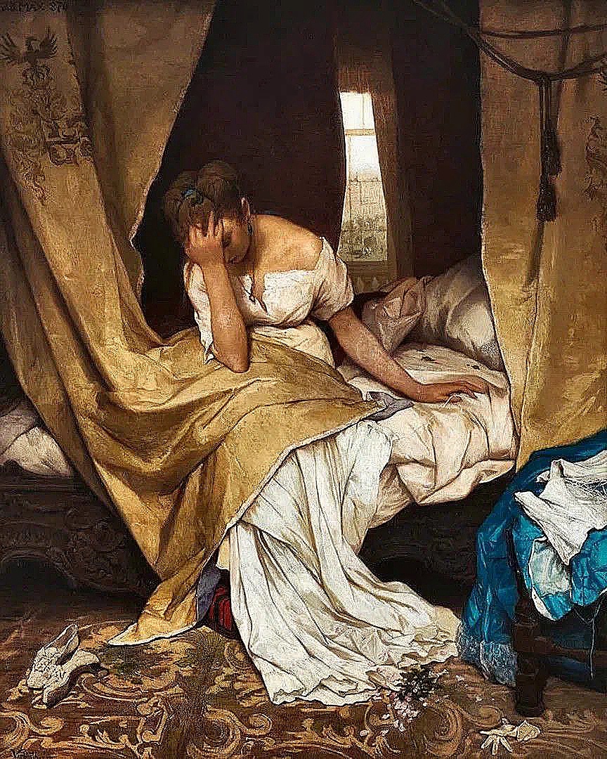 Габриэль Корнелиус Риттер фон Макс, «Утро», 1870-е, дерево, масло, 36,3 х 27 см, Государственный Эрмитаж, Санкт-Петербург