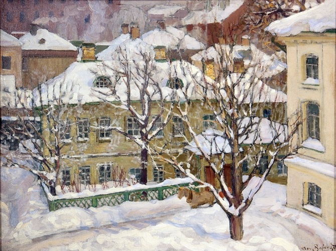 Аполлинарий Васнецов. Уголок Москвы. Зима. 1911. Холст, масло. 54,1 x 72,3. Государственный художественный музей Ханты-Мансийского автономного округа