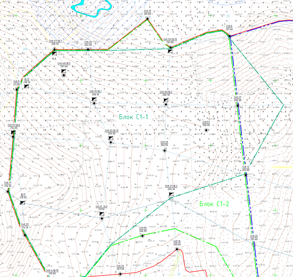 Фрагмент топографического плана