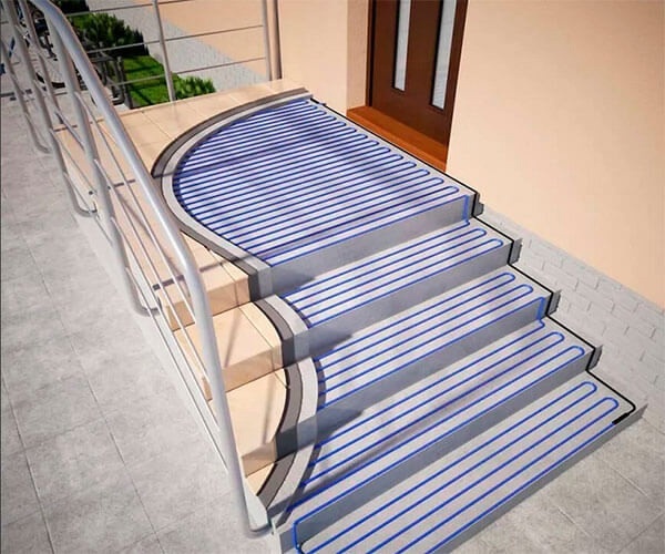 обогрев ступеней греющим кабелем