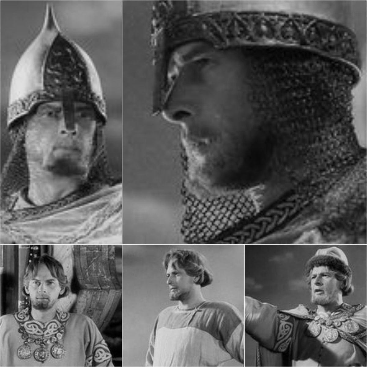 Александр Ярославич Невский в исполнении Николая Константиновича Черкасова в фильме "Александр Невский" (1938)