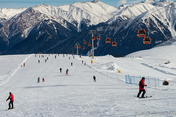 Курорт Архыз зимой. Источник: dvanet.livejournal.com