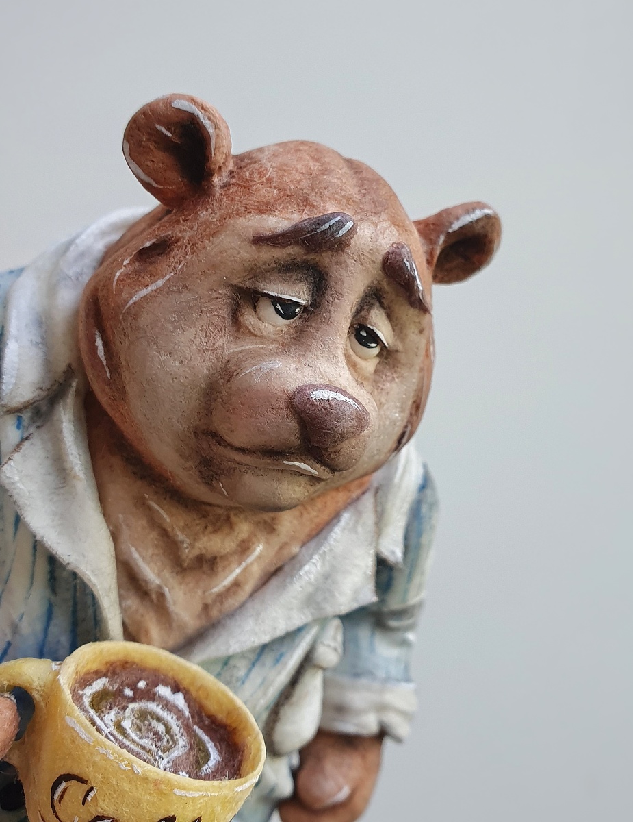 Ватная игрушка "Утро добрым не бывает "