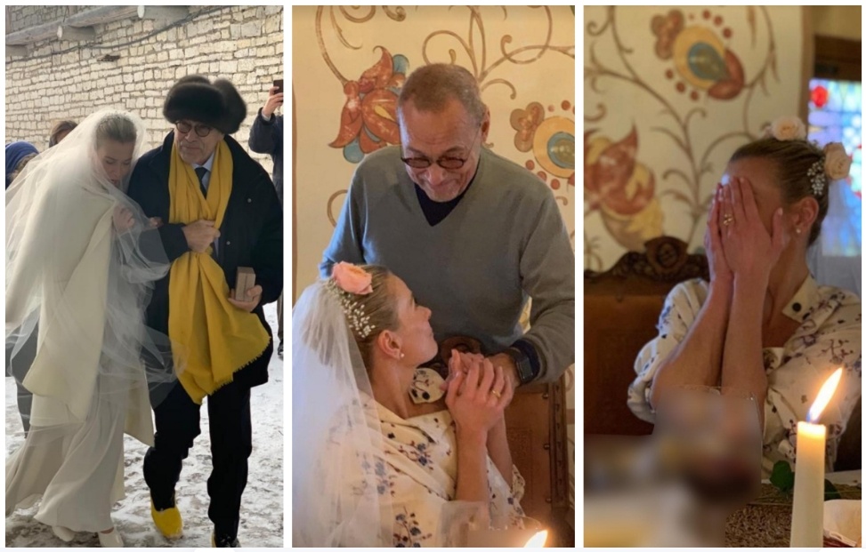 Венчание проходило в Троицком соборе в Пскове. Это таинство с супругами разделили только самые близкие.