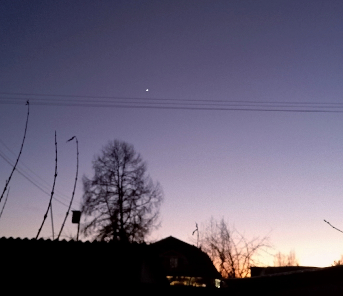 Венера. На юге. Очень яркая. 