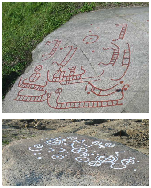 Пертроглифы Дании. Этодругое, хотя точка в круге относится к каноническим мотивам атлантической традиции.