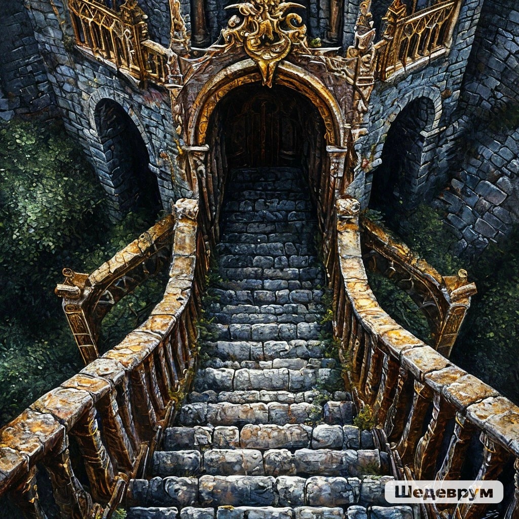 Изображение сгенерировано в нейросети Шедеврум на канале Попутный ветер - замок демонов 