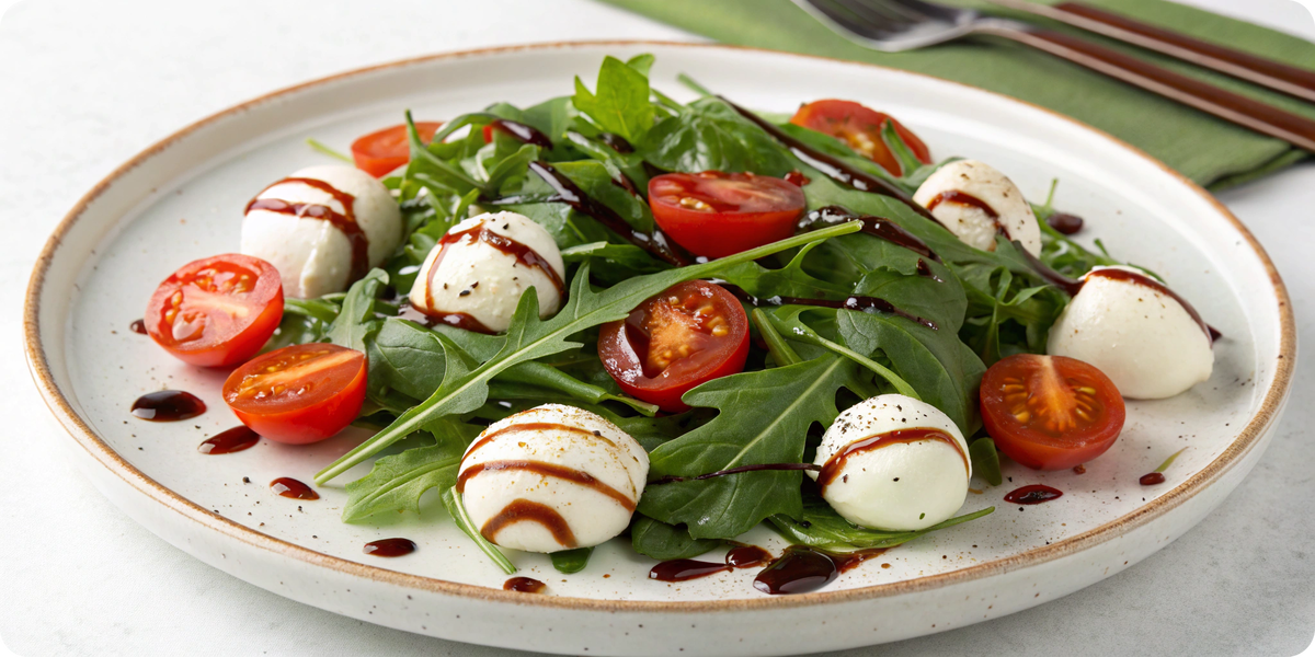 Салат с рукколой и помидорами