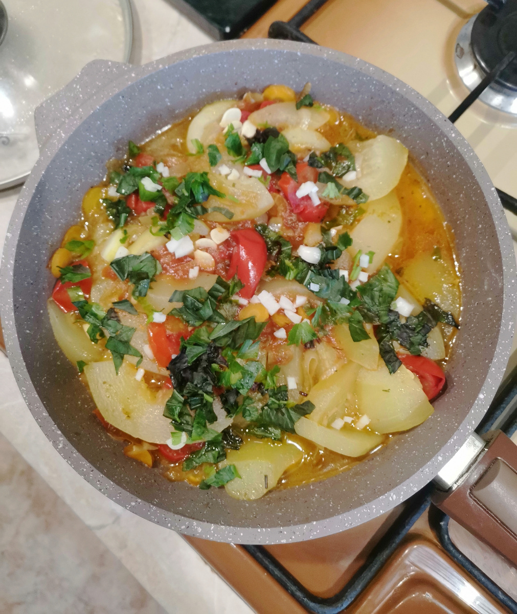 Тушеные овощи. 