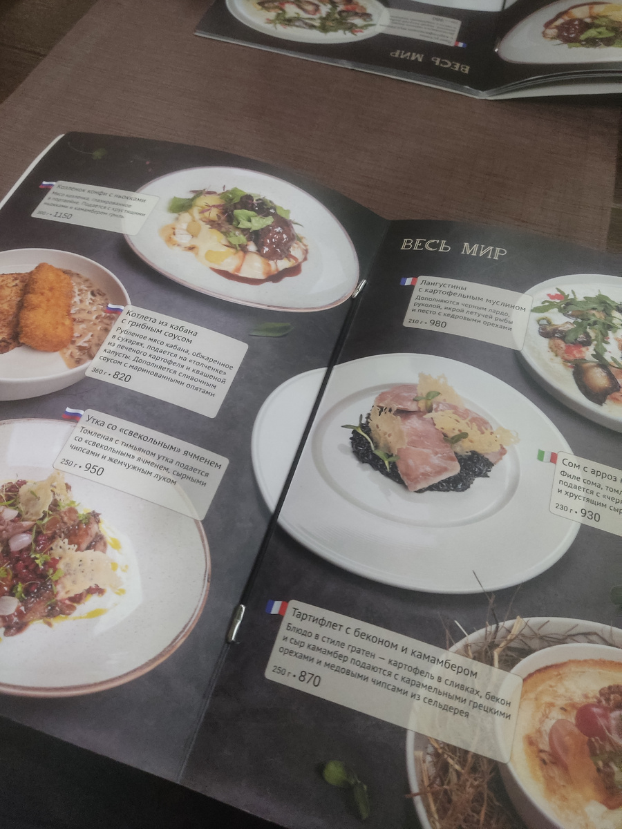 Меню продолжение