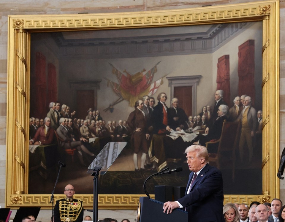 Трамп ни разу не упомянул Украину во время своей инаугурационной речи Фото: REUTERS