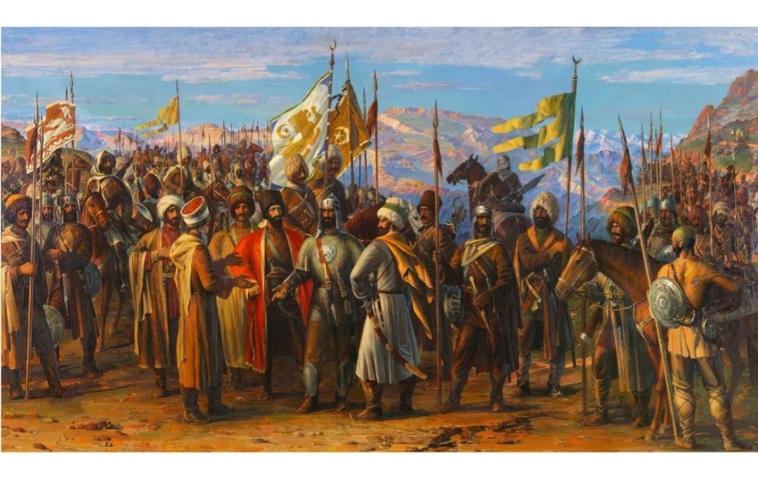 Совещание горцев перед битвой с персами в Андалале.