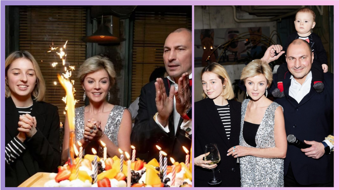 Ариадна с отцом и мачехой/ фото соцсети