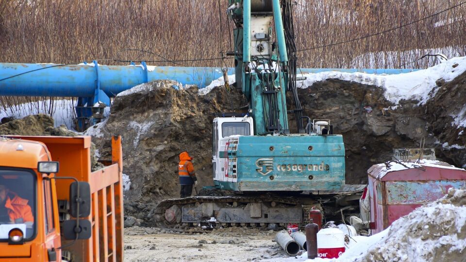    Стройплощадка моста в районе Ташкентского проезда. Источник: Виталий Барабаш/"Толк"