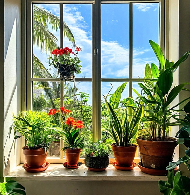 Шедеврум... Картинка вполне реалистичная, но зачем ИИ вынес пальму за пределы подоконника – неизвестно🤣